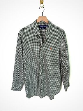 Polo Ralph Lauren Green Gingham Button Down | L